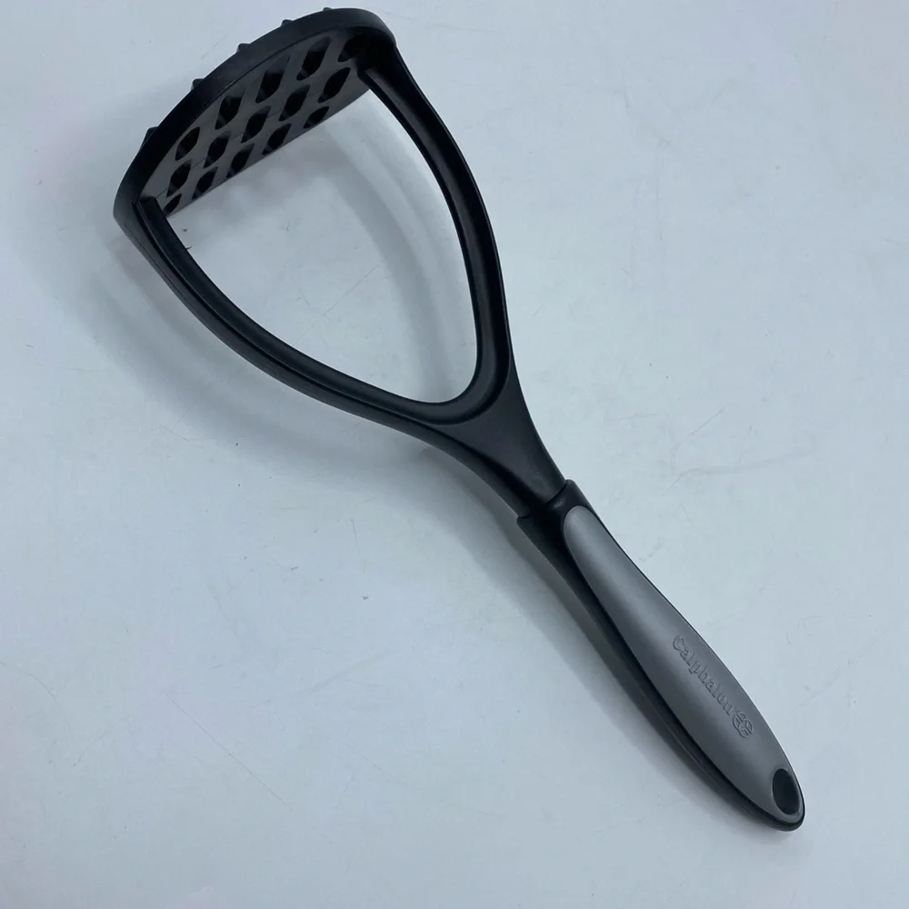 CALPHALON Black & Gray Nylon Potato Masher Smasher Kitchen Utensil 11 5/8